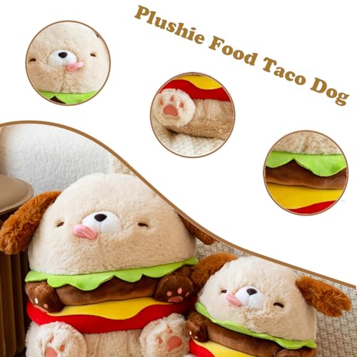 Kawaii Hamburger Dog Plush Toy – 9 Inch