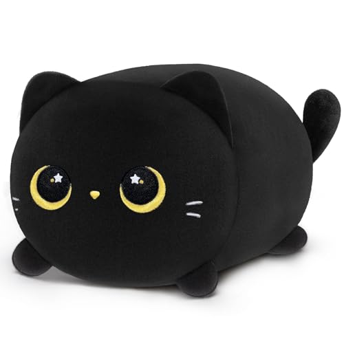 Cute Black Cat Plushie Cuddle Toy - 8 Inch
