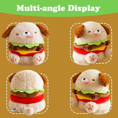 Kawaii Hamburger Dog Plush Toy – 9 Inch