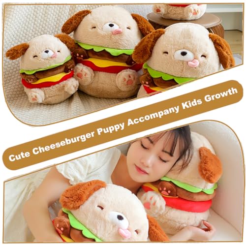 Kawaii Hamburger Dog Plush Toy – 9 Inch