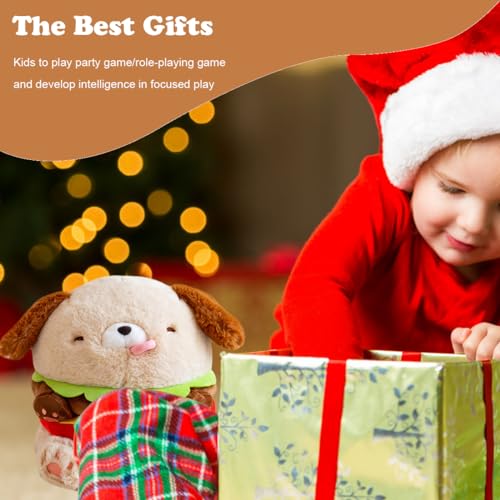 Kawaii Hamburger Dog Plush Toy – 9 Inch