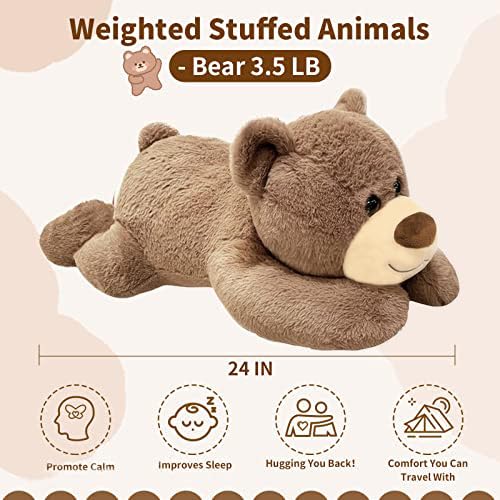 Mewkou 24" Weighted Kawaii Plush Bear Toy