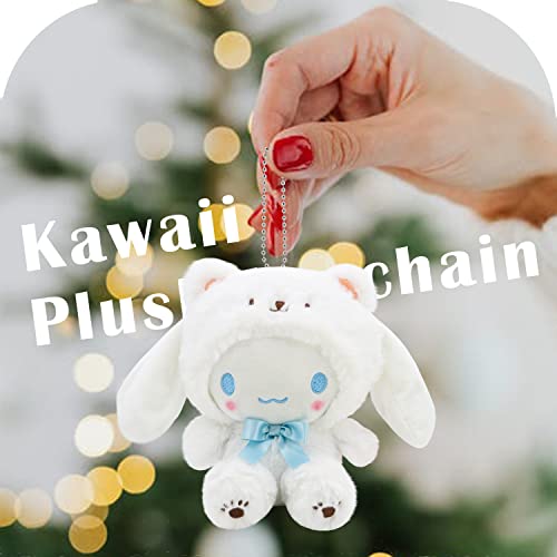 Kawaii White Bear Plush Doll - Cute Soft Toy