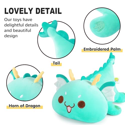 Chubby Blue Dragon Kawaii Plush Toy - 10