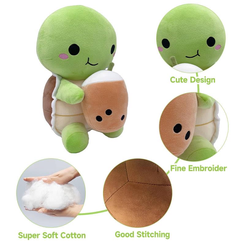 Cute Nibbimals Boba Turtle Plushie - 12 Inches