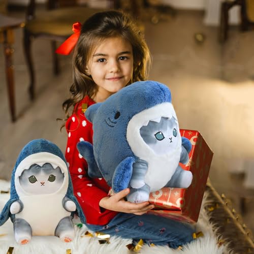 Cute Kawaii Shark Cat Plush Toy - 9 Inch