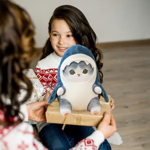 Cute Kawaii Shark Cat Plush Toy - 9 Inch