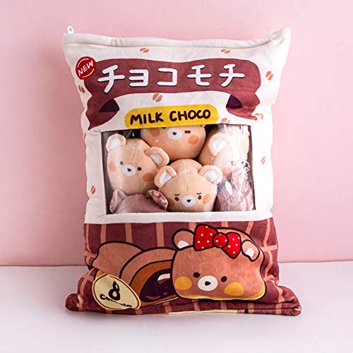 Kawaii Chocolate Bear Plush Toy Pillow Cushion