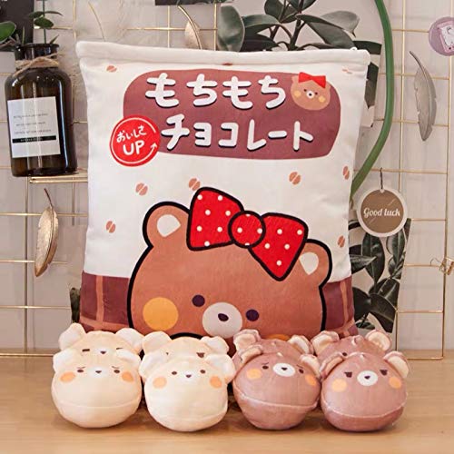 Kawaii Chocolate Bear Plush Toy Pillow Cushion