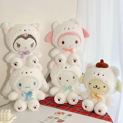 Kawaii White Bear Plush Doll - Soft & Cute