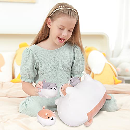 Adorable Shiba Inu Plush Family - 5 PCS