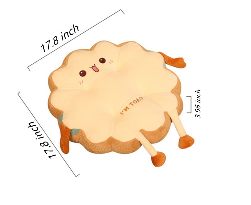 Kawaii Toast Pillow Plush Toy - 17.8 Inch