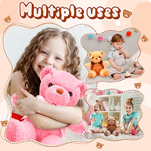 Adorable 6-Piece Kawaii Bear Plush Set