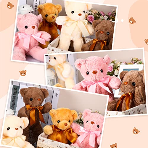 Adorable 6-Piece Kawaii Bear Plush Set