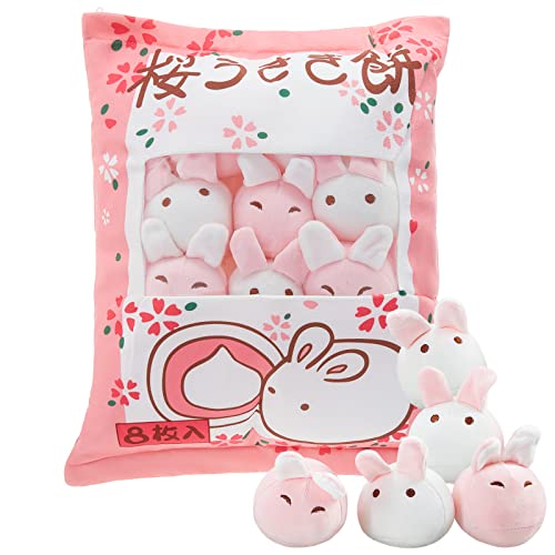 Kawaii Fluffy Bunny Plush Pillow & Toy