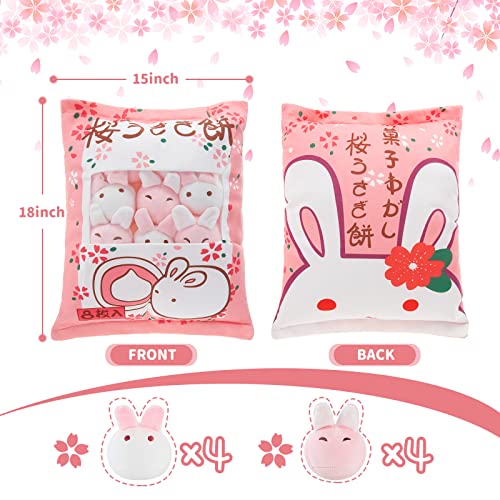 Kawaii Fluffy Bunny Plush Pillow & Toy