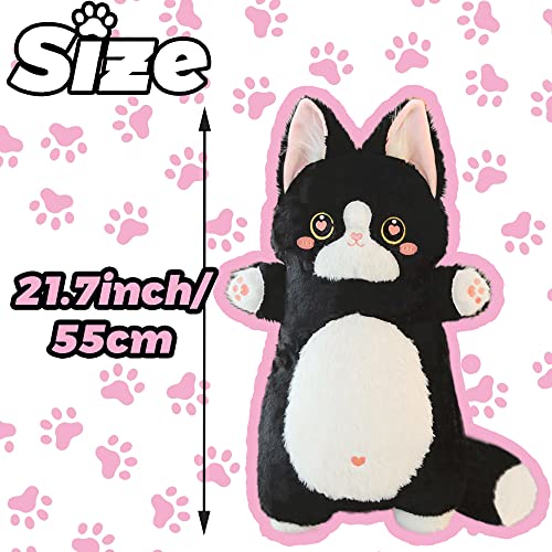 Kawaii Black Cat Plush Body Pillow 21