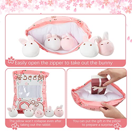 Kawaii Fluffy Bunny Plush Pillow & Toy
