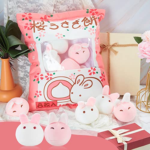 Kawaii Fluffy Bunny Plush Pillow & Toy