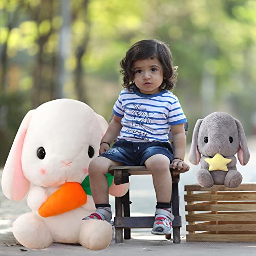 Kawaii Bunny Plush Toy with Carrot Cuddles