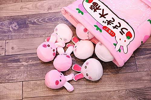 Kawaii Snack Bag Pillow with Mini Pudding Plush