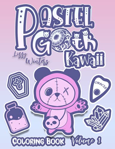 Pastel Goth Kawaii Coloring Book for Relaxation