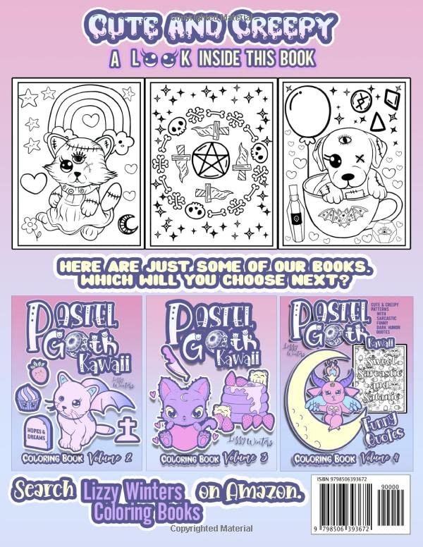Pastel Goth Kawaii Coloring Book for Relaxation