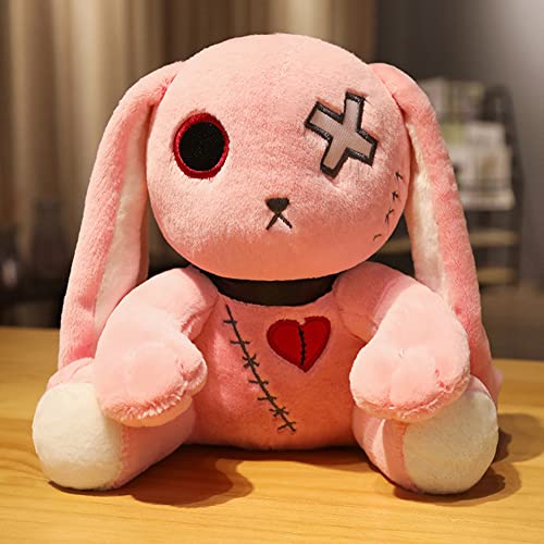 Creepy Kawaii Pink Bunny Plush Doll Toy