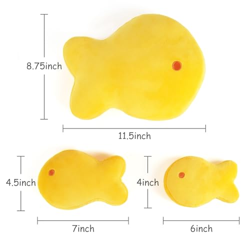 Kawaii Goldfish Plush Toys Set of 3