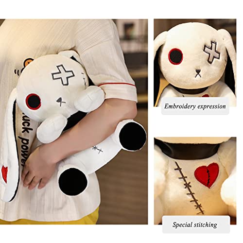 Creepy Kawaii Pink Bunny Plush Doll Toy