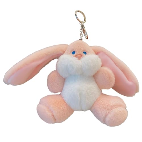 Kawaii Plush Bunny Keychain - Cute Cartoon Pendant