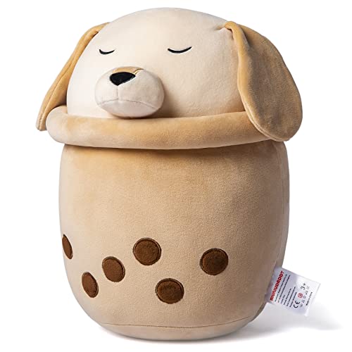 Kawaii Boba Plush Dog Face Soft Toy