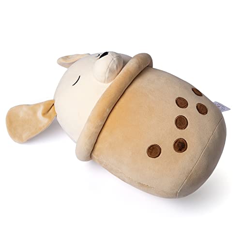 Kawaii Boba Plush Dog Face Soft Toy