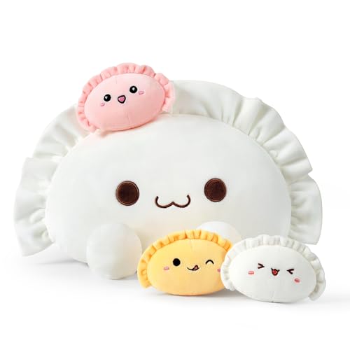 Cute Dumpling Plush Pillow with Baby Stuffed Toys