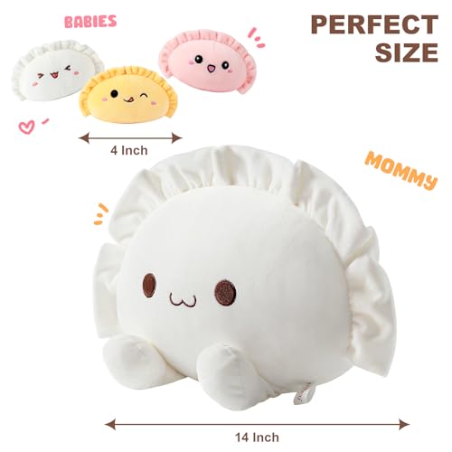 Cute Dumpling Plush Pillow with Baby Stuffed Toys