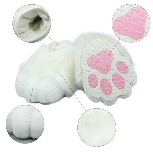 Kawaii Faux Animal Paw Slippers for Cosplay