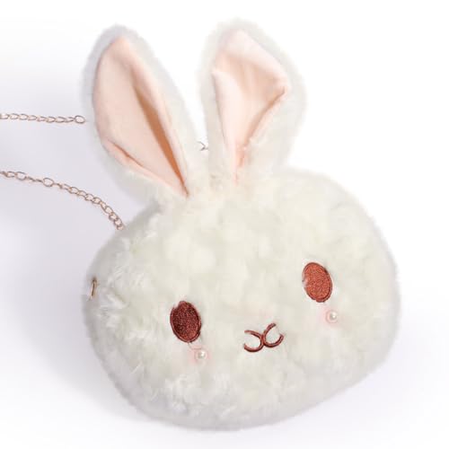 Kawaii Rabbit Plush Crossbody Bag for Girls