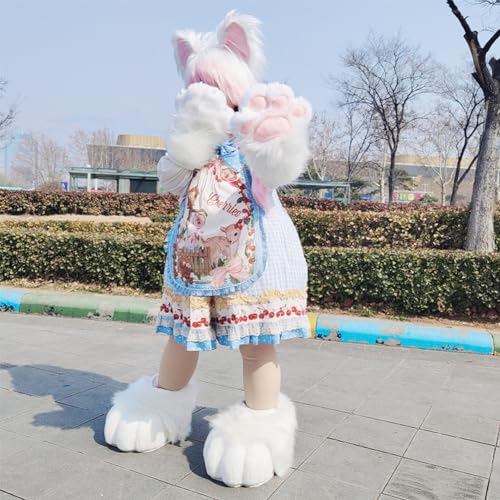Kawaii Faux Animal Paw Slippers for Cosplay