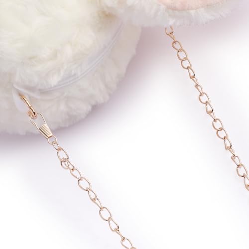 Kawaii Rabbit Plush Crossbody Bag for Girls