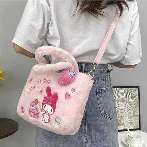 Kawaii Kitty Plush Crossbody Bag with Strap