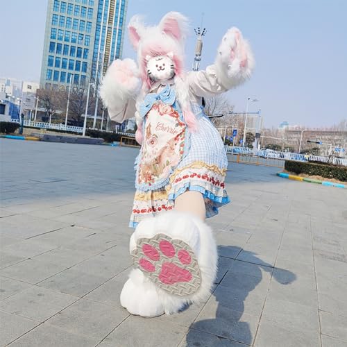 Kawaii Faux Animal Paw Slippers for Cosplay