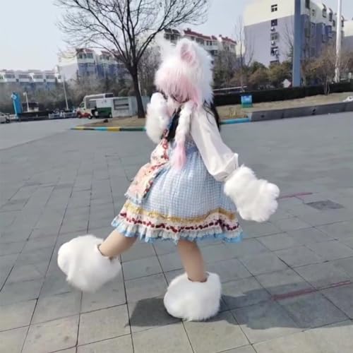 Kawaii Faux Animal Paw Slippers for Cosplay