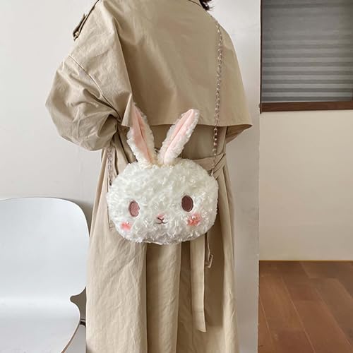 Kawaii Rabbit Plush Crossbody Bag for Girls