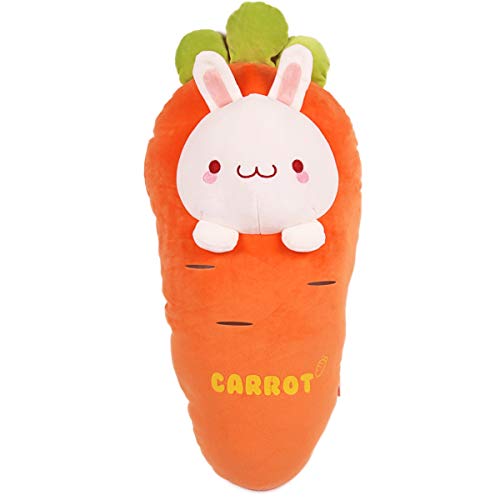 Kawaii Long Bunny Plushie Carrot Hugging Pillow