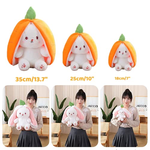 Kawaii Easter Bunny Plush Toy with Fruit Pillow