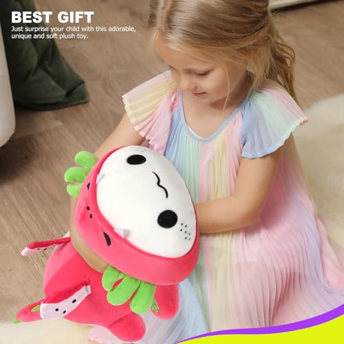Adorable 19" Axolotl Dragon Fruit Plush Toy