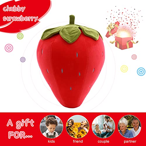 Kawaii Strawberry Plush Pillow for Kids