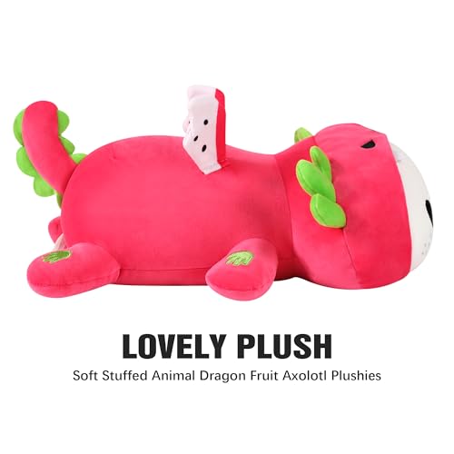 Adorable 19" Axolotl Dragon Fruit Plush Toy