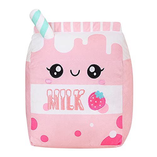 Cute Strawberry Milk Plushie Pillow - Kawaii Toy