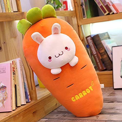 Kawaii Long Bunny Plushie Carrot Hugging Pillow